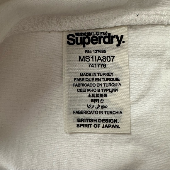 Superdry 81 Tin Tab Men’s White T-Shirt X-Large - Picture 6 of 8